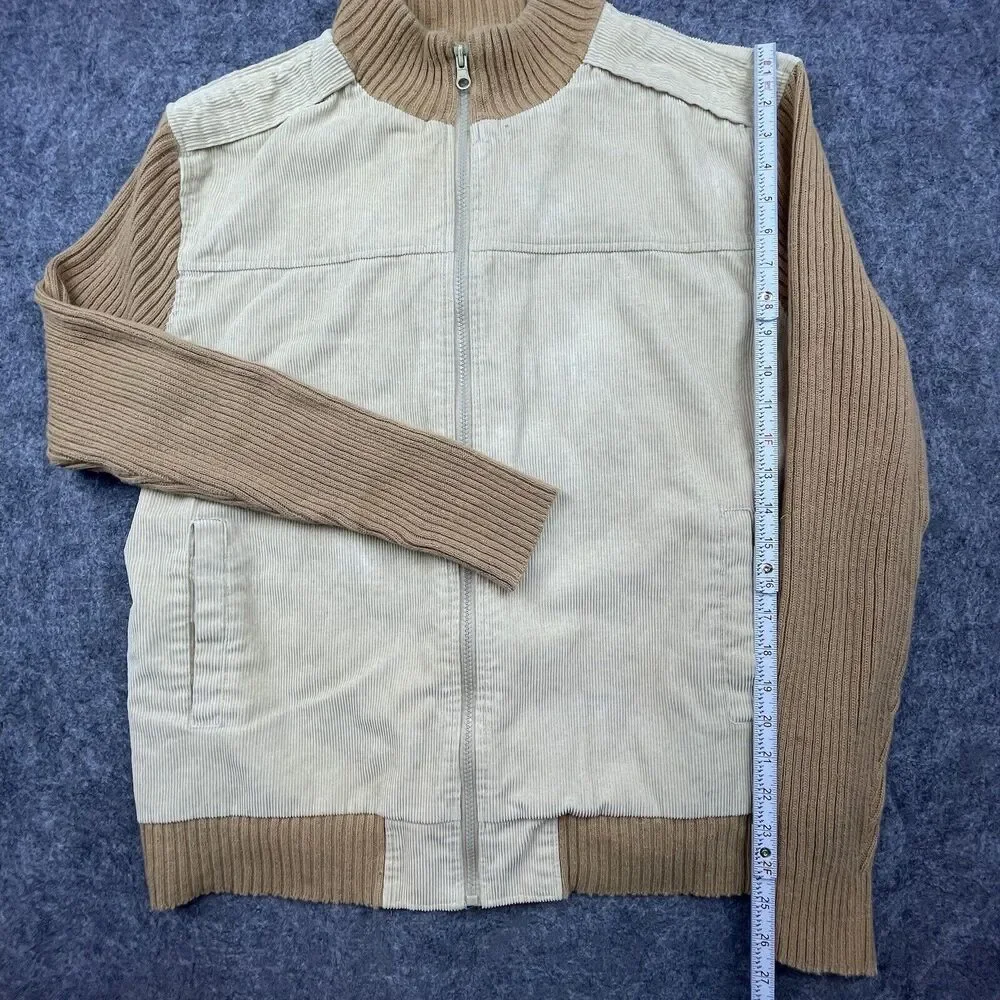 Vintage Angelo Litrico Sweater Mens Extra Large Corduroy Knit Jacket Grandpa‎ - Picture 4 of 5